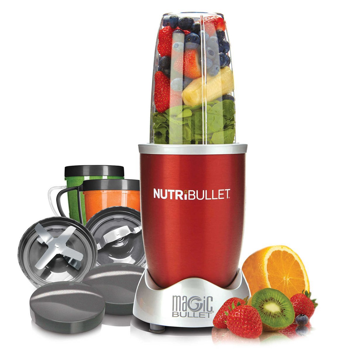 NutriBullet Blender with Smart Technology & Stainless Steel Mug -1200W 12pc  set- 220 VOLTS