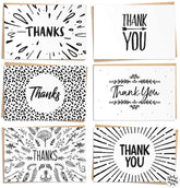 WILLOW 120 Thank You Cards Bulk - Thank You Notes - Blank Note Cards with Craft Paper Envelopes
