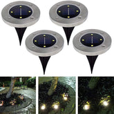 4-Piece LED Solar Light Lawn Lamp Blue