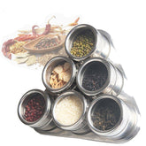 Magnetic Stainless Steel Salt and Pepper Shakers Spice Storage Jars