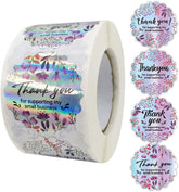 Thank You Stickers Roll 500pcs 1.5Inch Thank You for Supporting My Small Business - Willow