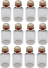Party Favors Gift Giveaway Glass Bottles with Wood Lid 12 pcs - 2.5x4cm - Willow