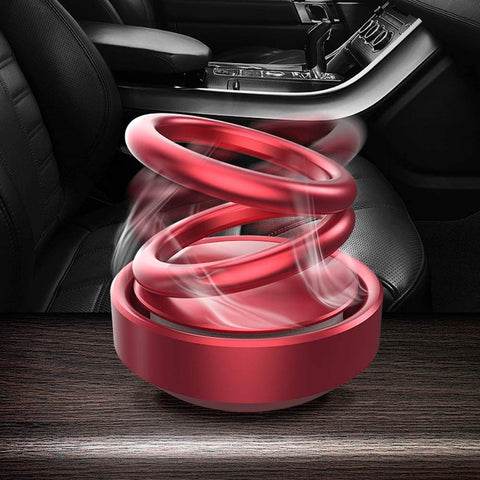 Double Ring Rotating Aromatherapy incense for Car - Silver