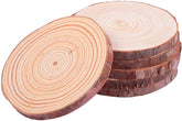 Unfinished Natural Wood Slices Circles with Tree Bark Log Discs for Decor, 9Cms (12Pc Pack)