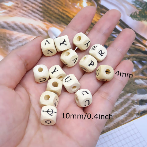 Alphabet Wooden Loose Beads 260PCS A-Z (26X10 Letter) 10mm