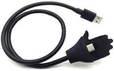 Flexible USB Data Metal Cable Car Charger Holder Dock Stand for Samsung Android - SquareDubai