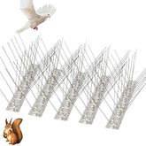 Stainless Steel Anti Bird Spikes Bird Deterrent Spikes Cover (25 Feet/23 Strips,)