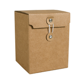 Brown Kraft Paper Folding Box With Button And String Closure  9.00x6.5x6.5 cms (12Pc Pack)