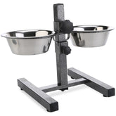 Pawprints Pet Bowl Set with Adjustable Stand (Pack of 2)