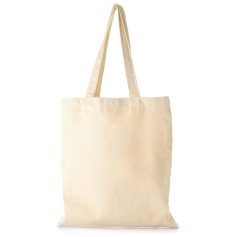 Natural Canvas Tote Bags Reusable Grocery Bags (33 x 38 Cms) 12 Pcs - Willow