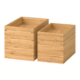 4-piece bathroom set, bamboo - DRAGAN