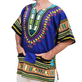 Tribe Premium Traditional Colourful African Dashiki Thailand Style - Blue