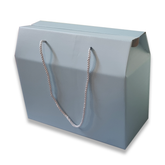 Heavy Duty Large BLUE Kraft Corrugated Boxes with Rope Handles 35x15x28Cm (10Pc Pack) - Willow