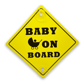 Olmecs Baby On Board Sign Decal - Yellow
