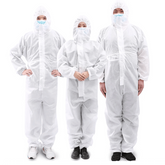 Isolation Suit with Elastic Cuffs Anti-epidemic Antibacterial Dust-proof Coverall Unisex