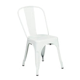 Metal Stackable Chair For Restaurants - White