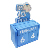 Small Calendar Blocks Baby boy Shower Giveaway 6 Pcs Pack - Blue