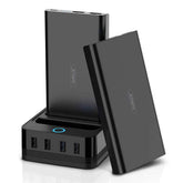 Joway JC35 Powerbank Docking Station with 2 X 10000mAh and 4 X USB Ports (Black)