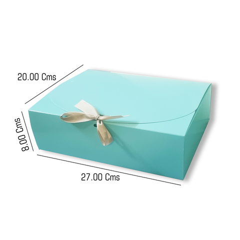 Silk Ribbon Closure Design MINT Kraft Gift boxes (27x20x8 Cms) 10Pc Pack - WILLOW