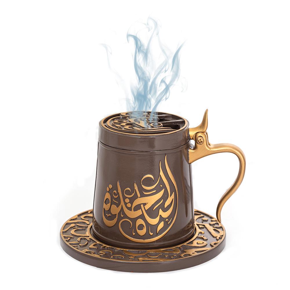 Bukhoor Dukhoon Portable Incense Burner Big Cup - Brown