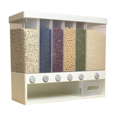 Cereal Dispensers Wall-mounted Multi Compartments Automatic Metering Storage Box