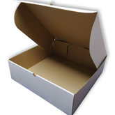10 Pc Large White Corrugated Kraft Box - 41x41x13 Cms - Willow
