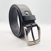 Laurence Olivier Genuine Premium Classic Leather Dress Belt - Black