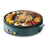 2 in 1 Electric Smokeless Grill and Hot Pot 2200W - Aoran