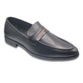Men Black Genuine Leather Formal Loafers - Laurence Olivier