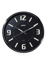 Sanford Round Analog Wall Clock White/Black