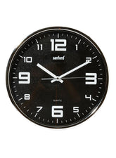 Sanford Round Analog Wall Clock Black/White