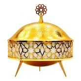 Big Brass Gold Traditional Serving Bowl Round H8.0cm x 25cm Diameter - SquareDubai