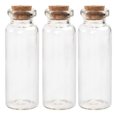 12Pcs Mini Glass Jars Bottles with Cork Stoppers Wish Bottles for DIY Arts & Crafts 300ml (19x5.5Cms)