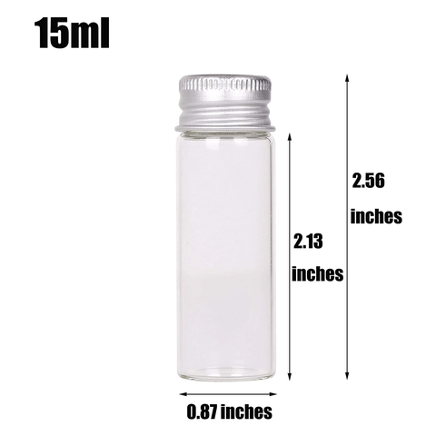 50 Empty Mini Jars with Aluminum Screw Top Lids Bottle for Wedding Favors - Willow