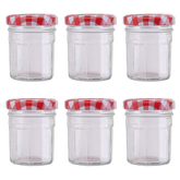 12pcs Glass Jar with Lids / Jam Jar Glass Storage Jar for Wedding Favors Honey Jams 200ml- Willow