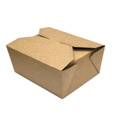 100 Pcs Kraft PE Takeaway Boxes (72oz) - Willow
