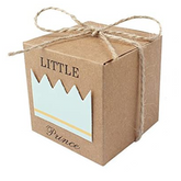 50pcs Baby Shower Candy Box Little Prince/Princess Kraft Boxes