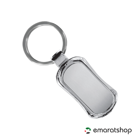 Olmecs Promotional Rectangular Oval Shaped Metal Keychain (12 Pc Pack)