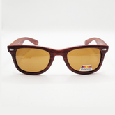 Unisex Retro Polarized Wooden bamboo Sunglasses for Men & Women (Maroon)