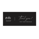 Willow 50Pc Pack Thank You For Your Purchase Sticker For Box (15.5x6.5Cms) - Black