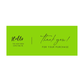 Willow 50Pc Pack Thank You For Your Purchase Sticker For Box (15.5x6.5Cms) - Parrot Green