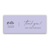 Willow 50Pc Pack Thank You For Your Purchase Sticker For Box (15.5x6.5Cms) - Powder Blue