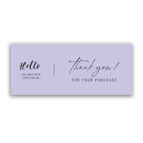 Willow 50Pc Pack Thank You For Your Purchase  Sticker For Box (15.5x6.5Cms) - Powder Blue
