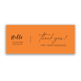Willow 50Pc Pack Thank You For Your Purchase Sticker For Box (15.5x6.5Cms) - Orange