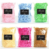 Shredded Paper Confetti for DIY Gift Wrapping & Basket Filling (6x100g Random Colour Pack) 600g Pack