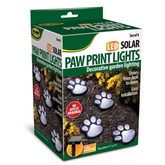 Solar LED Decorative Paw Print Garden Lighting - SET OF 4