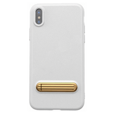 Baseus Phone Cover Case with Magnetic Holder Stand for iPhone X in White - SquareDubai