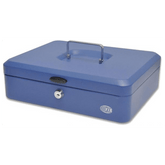 Cash Box Steel Blue Color With key lock, 330 x 235 x 90 mm, 12 Inch