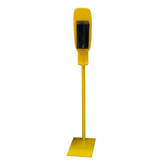 Automatic Hand Sanitizer Dispenser with Yellow Floor Stand (Black) - EDGE