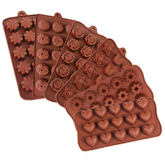 6 Pack Silicone Candy Molds,in Shape of Rose, Tulip, Sunflower, Lotus Etc, Food Grade Silicon Mold